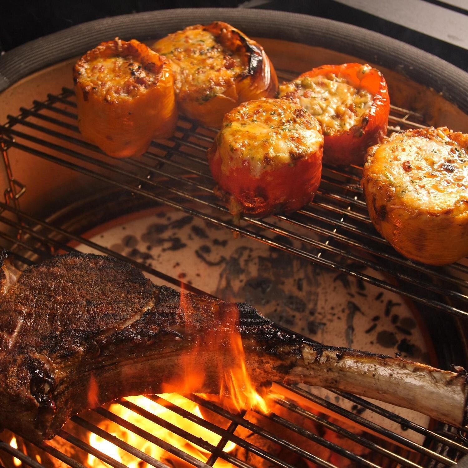 Kamado Joe: Classic Joe III w/ Cart. Hyperbolic Insert. Aluminum Side Shelves. Heat Def. D&C. Tools - Image 25