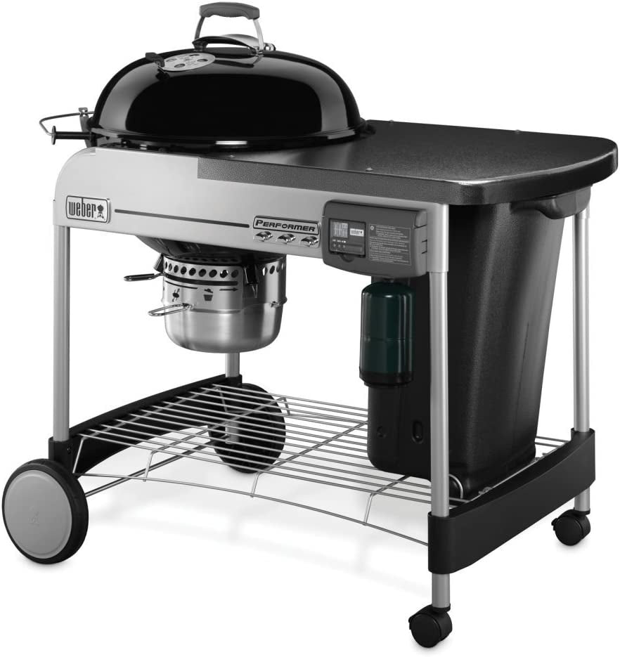 Weber Performer Deluxe Charcoal Grill. 22-Inch. Touch-N-Go Gas Ignition System. Black