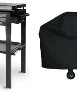 28 Inch Outdoor Flat Top Gas Grill Griddle Station - 2-Burner - Propane Fueled - Restaurant Grade - Professional Quality with Cover