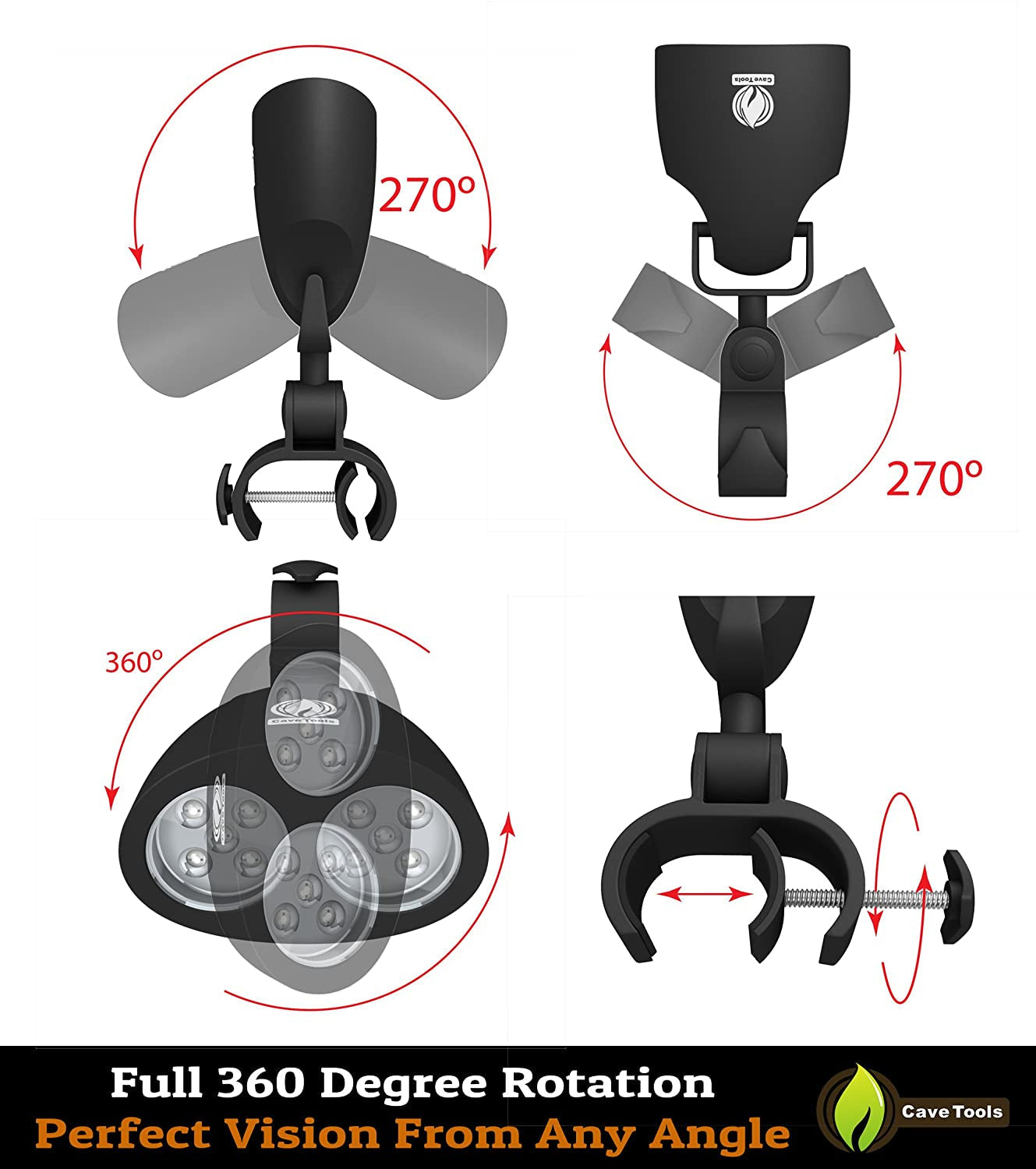 Barbecue Grill Light for Outdoor Grill - Fits round & Square Bars on Any BBQ Pit - 10 LED for Grilling at Night - BBQ Grill and Smoker Accessories - Image 5