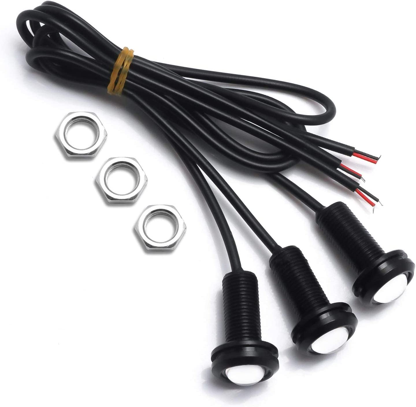 Xotic Tech 3Pcs LED Front Grille Marker Lights W/Projector Lens Assembly Compatible with Cars. Pickups. Trucks. SUV. Trailer. 3000K Amber - Image 8