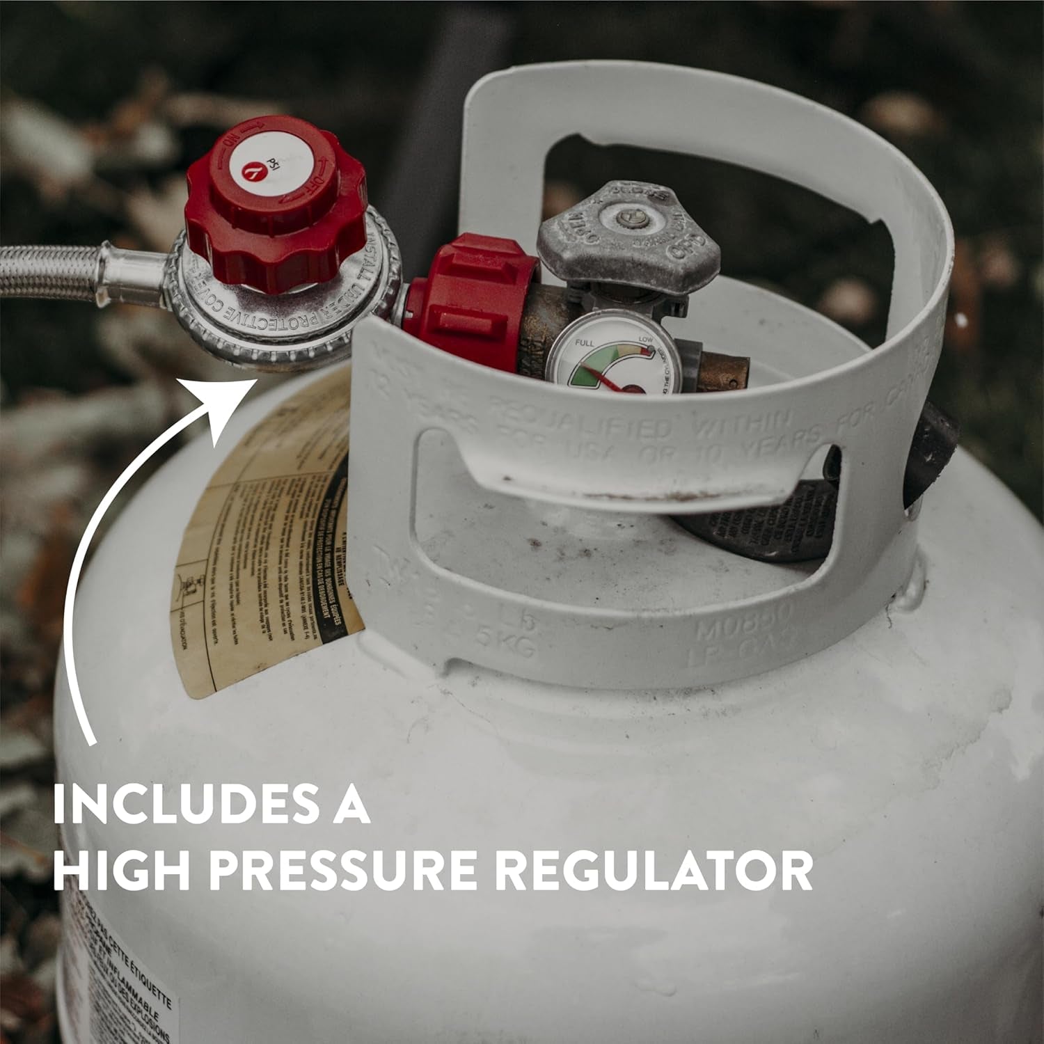 Gasone 275.000 BTU Propane Burner Cooker with Regulator with Steel Braided Hose for Outdoor Cooking. Turkey Fry - Image 6