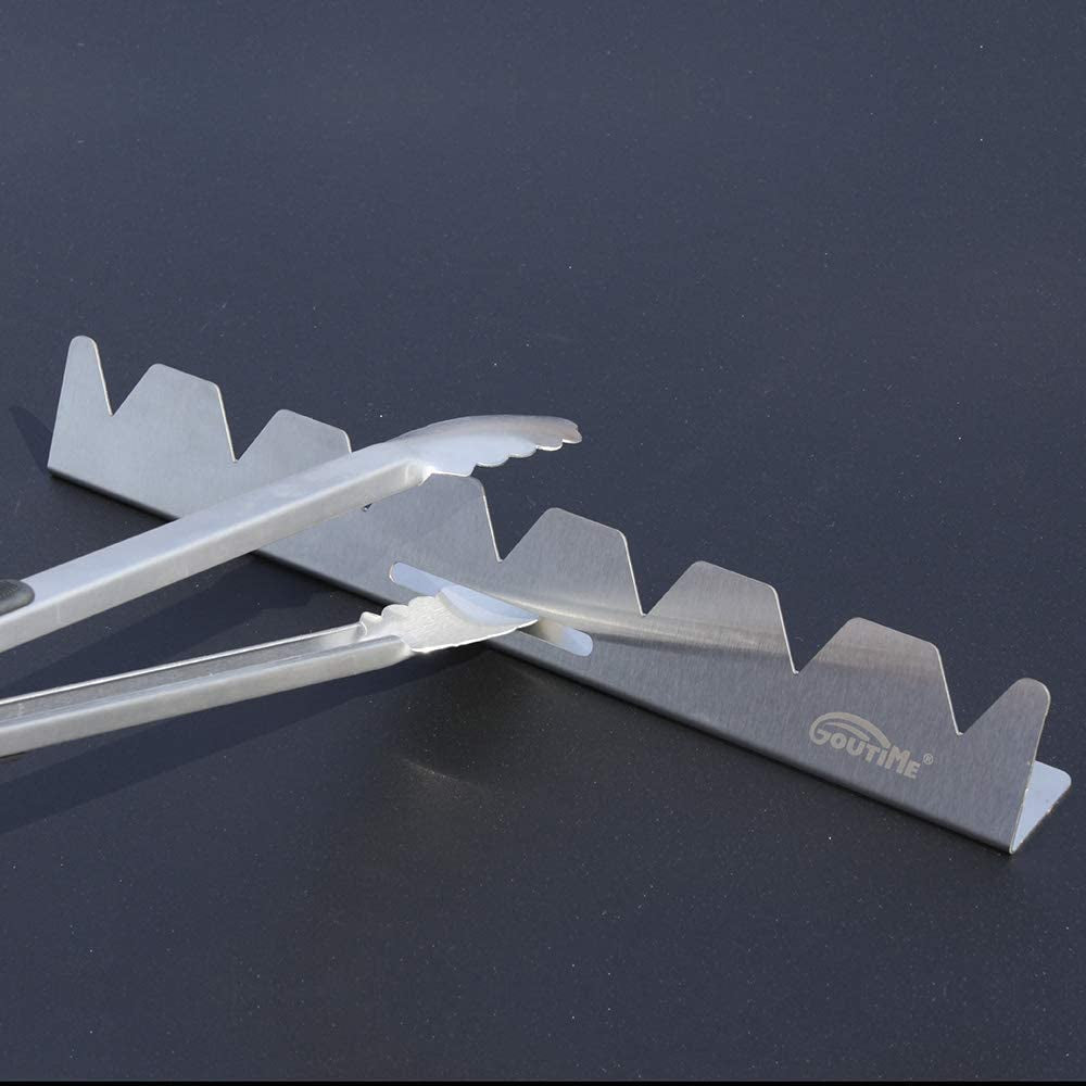 Goutime Stainless Steel Shish Kabob Skewer Rack with Storage Bag. Universal Barbecue BBQ Skewers Holder for Grill - Image 7