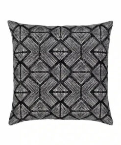 Elaine Smith Bakuba Ebony 20 Square Pillow