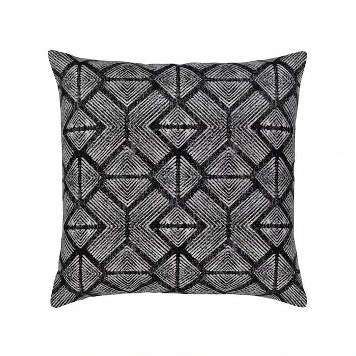 Elaine Smith Bakuba Ebony 20 Square Pillow