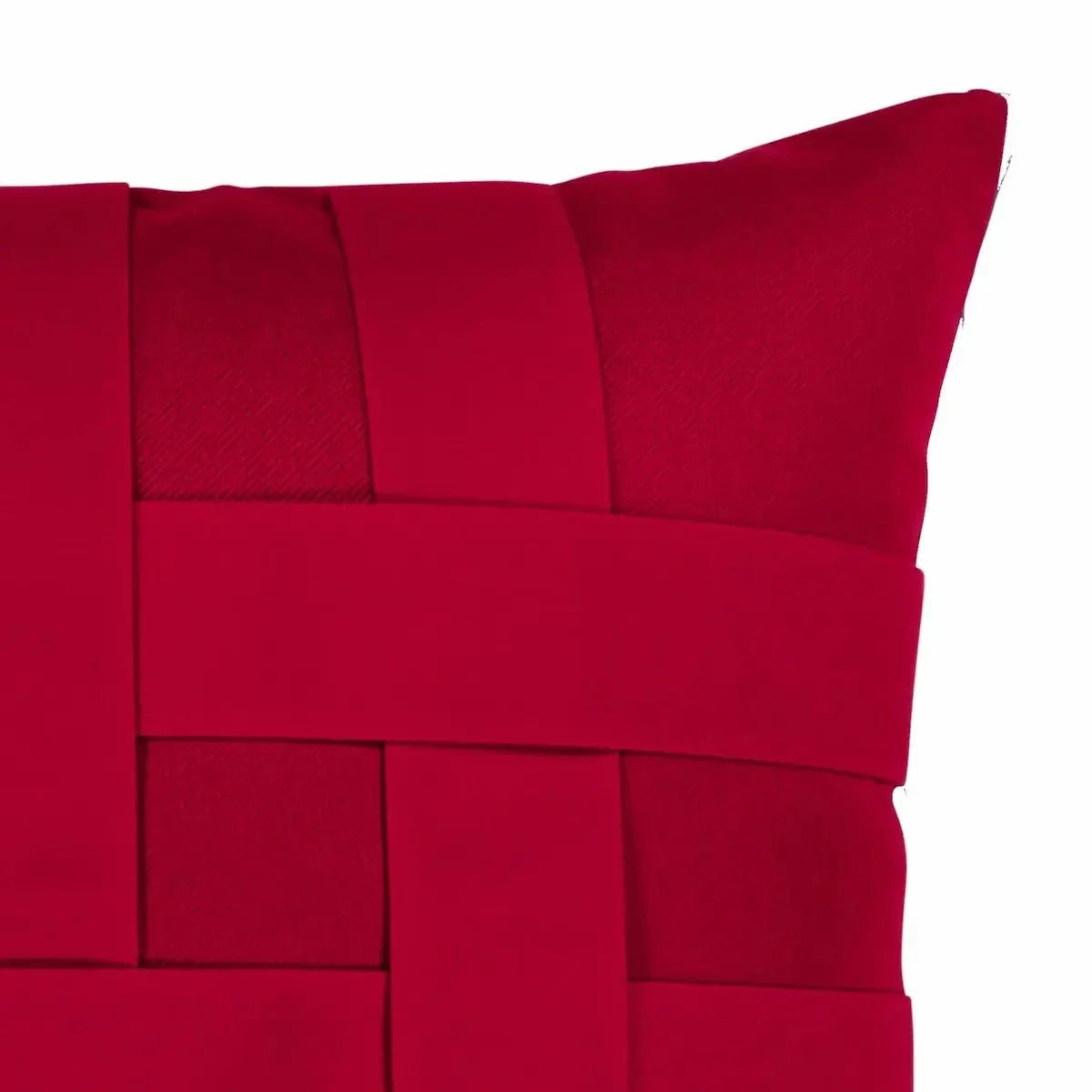Elaine Smith Basketweave Rouge 20 Square Pillow - Image 2