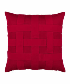 Elaine Smith Basketweave Rouge 20 Square Pillow