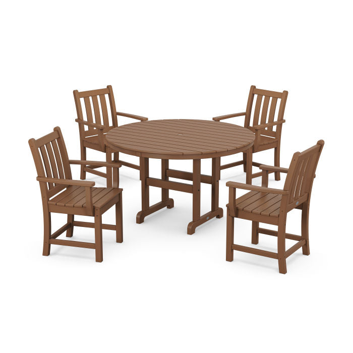 Polywood: Traditional Garden 5-Piece Round Farmhouse Dining - Image 3