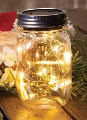 Everlasting Glow Solar LED Mason Jar Lid Light String