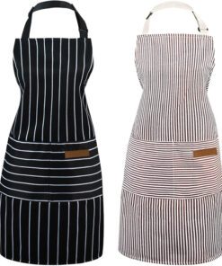 2 Pack Apron - Unisex. Adjustable Bib Kitchen Apron. Cooking Apron. Aprons for Women Men with Pockets. Chef Aprons