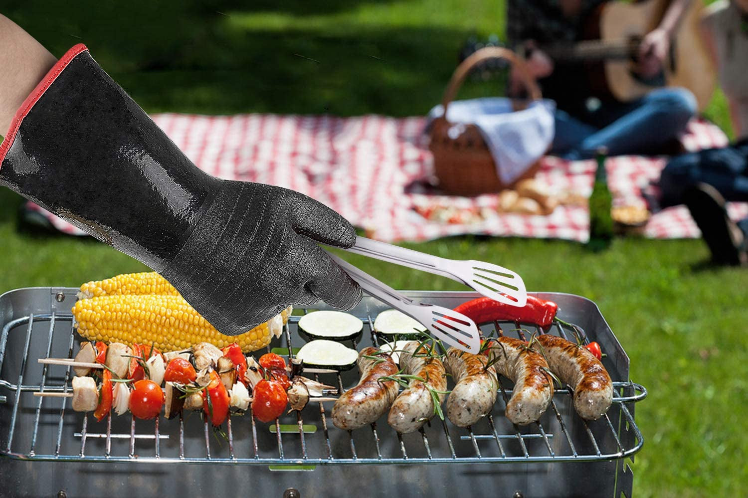 932°F Extreme Heat Resistant Gloves for Grill Bbq. Waterproof Long Sleeve Pit Grill Gloves for Fryer. Baking. Oven.Smoker.Fireproof. Oil Resistant Neoprene Coating(14-Inch ) - Image 6