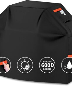 Grill Cover BBQ Grill Cover 600D Waterproof Heavy Duty Gas Grill Cover. UV & Dust & Rip-Proof. Barbecue Grill Covers for Weber. Brinkmann. Char Broil Grills(72 L X 26 W X 51 H. Black)