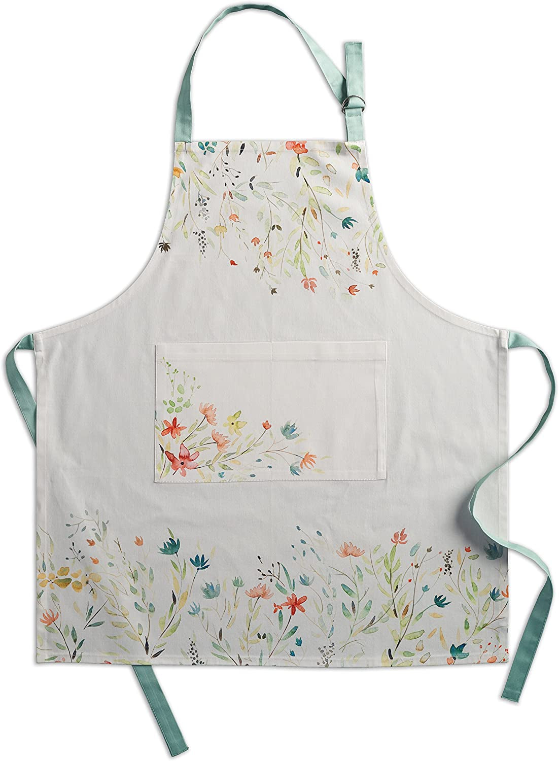 100% Cotton Kitchen Apron with an Adjustable Neck with Long Ties for Women Men Chef