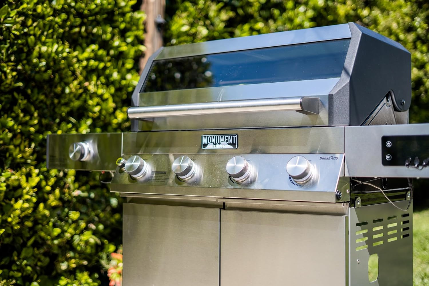 Monument Grills Denali D405 4-Burner Liquid Propane Gas Smart Bbq Grill Stainless Steel with Rotisserie Kit(2 Items) - Image 9