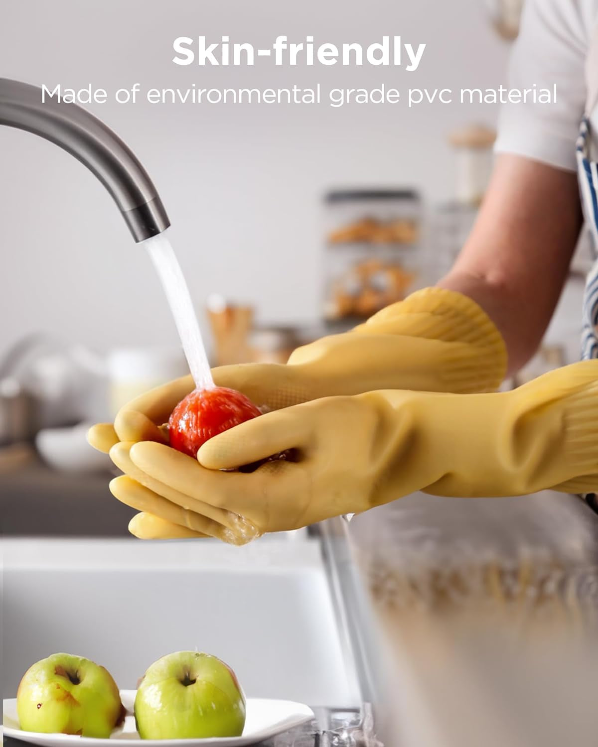 Rubber Cleaning Gloves 3 or 6 Pairs and Rubber Dishwashing Gloves for Kitchen Reuseable. - Image 3