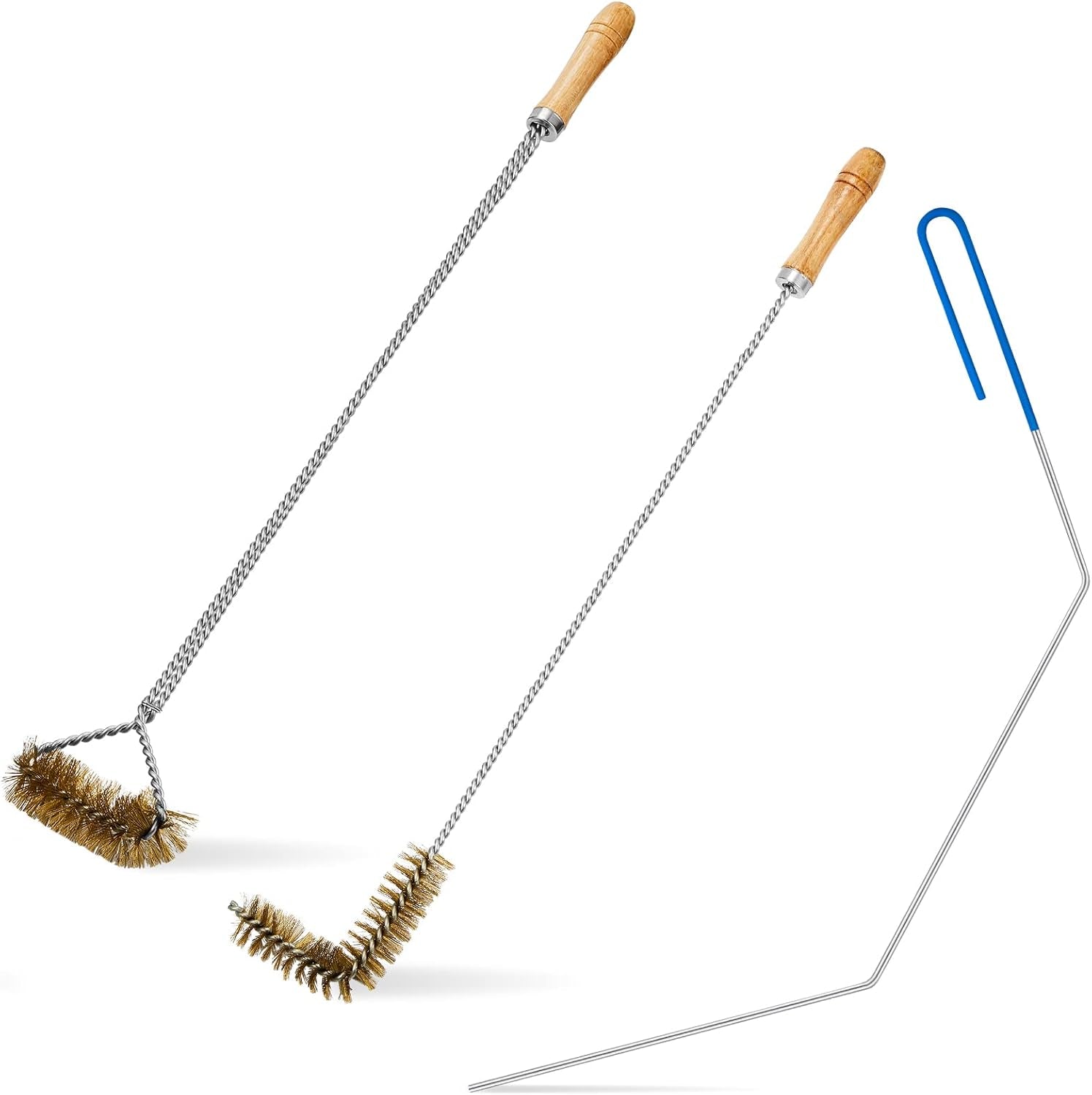Nuenen 3 Pieces Fryer Cleaning Tools Including L Shaped Fryer Cleaning Brush. Deep Cleanout Rod and Long Handle Basket Brush. Good to 750F for Restaurant Accessories - Image 6