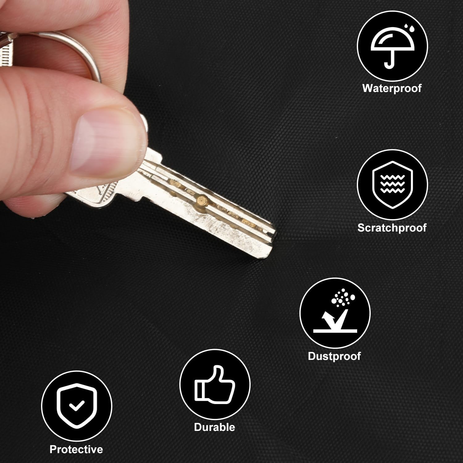 BBQ Grill Cover. Black BBQ Cover Portable Grill Cover Waterproof BBQ Grill Cover Compatible with Coleman Roadtrip LXX. LXE and 285. Adjustable Grill Cover - Image 3