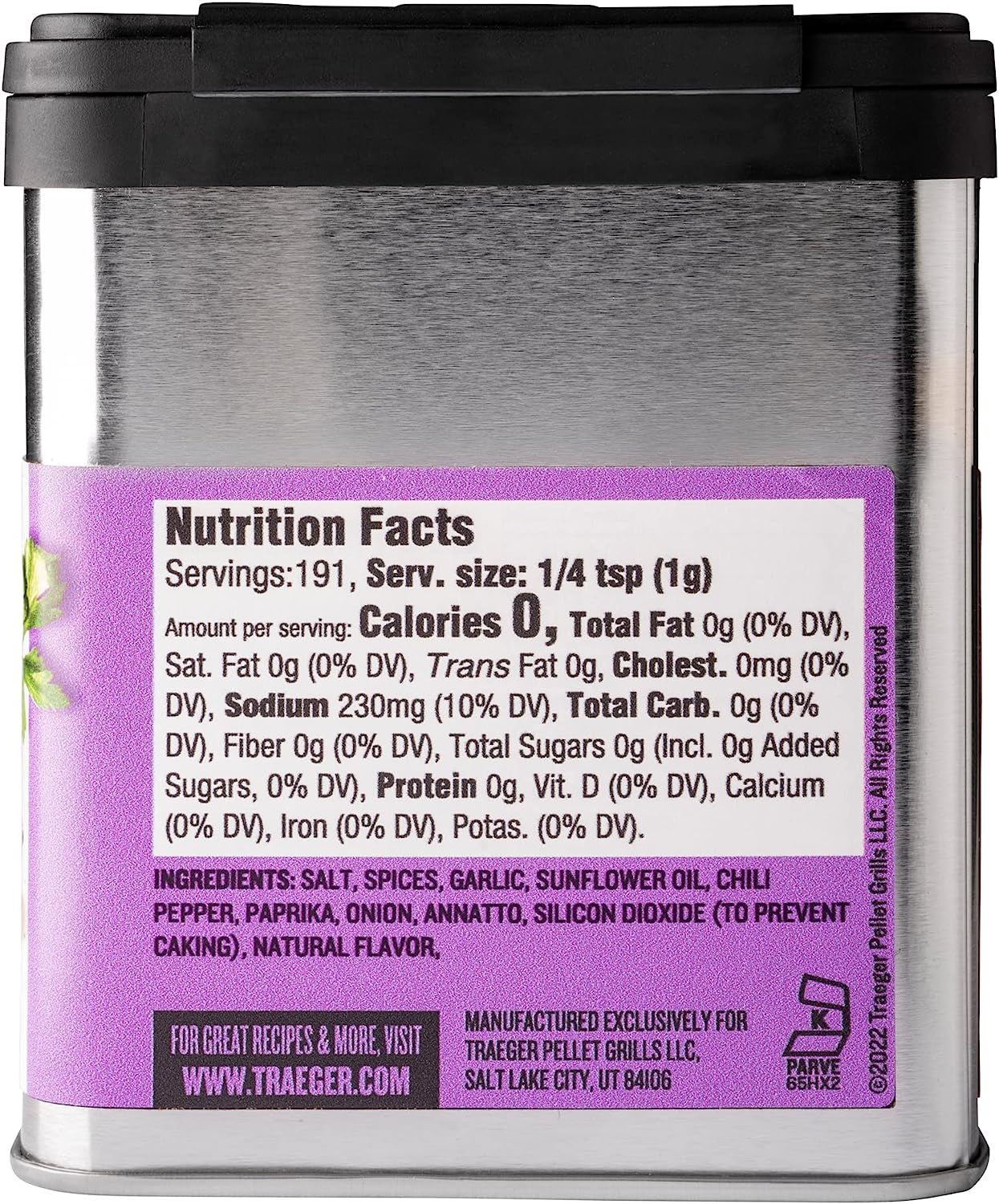 Traeger Grills SPC182 Veggie Rub with Garlic & Herb Light Pink Label 6.75 Ounce (Pack of 1) - Image 2