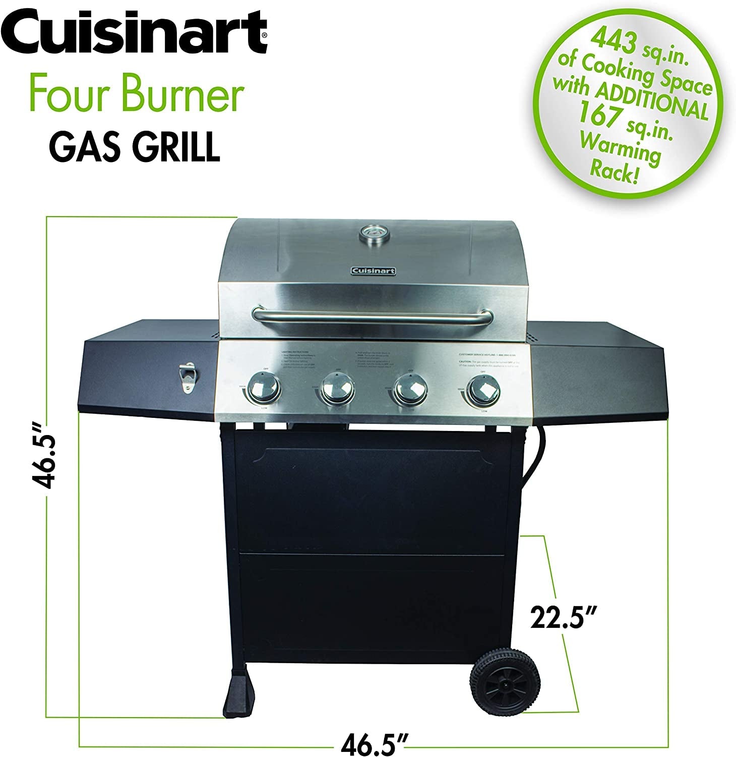 CGG-7400 Propane. 54 Inch. Full Size Four-Burner Gas Grill - Image 3