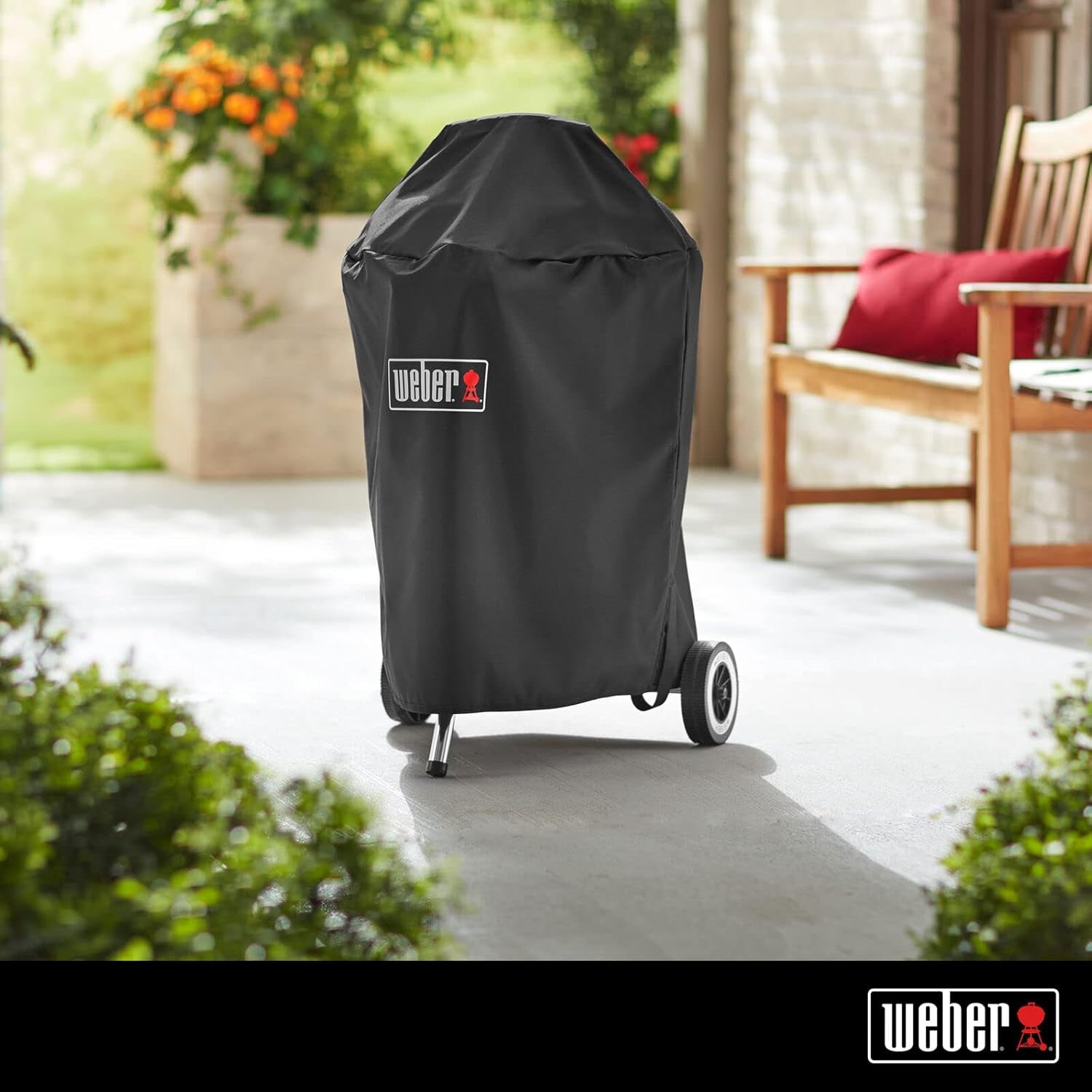 Weber Grill Cover for Weber 18-Inch Charcoal Grills. 18-Inch. Black - Image 2
