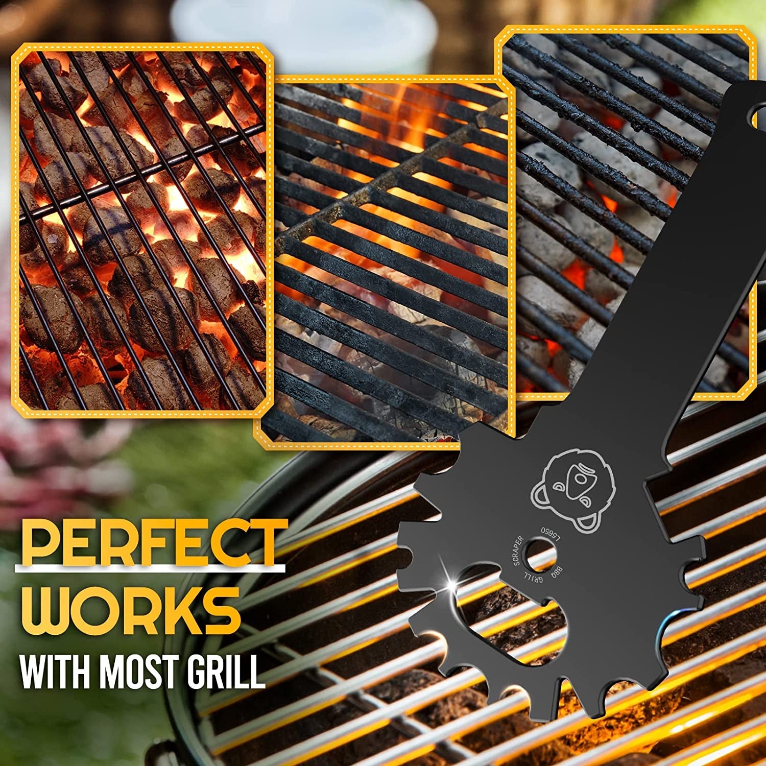 Grilling Gifts for Men BBQ Grill Scraper - Christmas Stocking Stuffers for Men Women Grill Accessories Cleaner Scraper Cool Stuff Gadgets for Teens Adults Husband Dad Birthday Gifts Kitchen Gadgets - Image 5