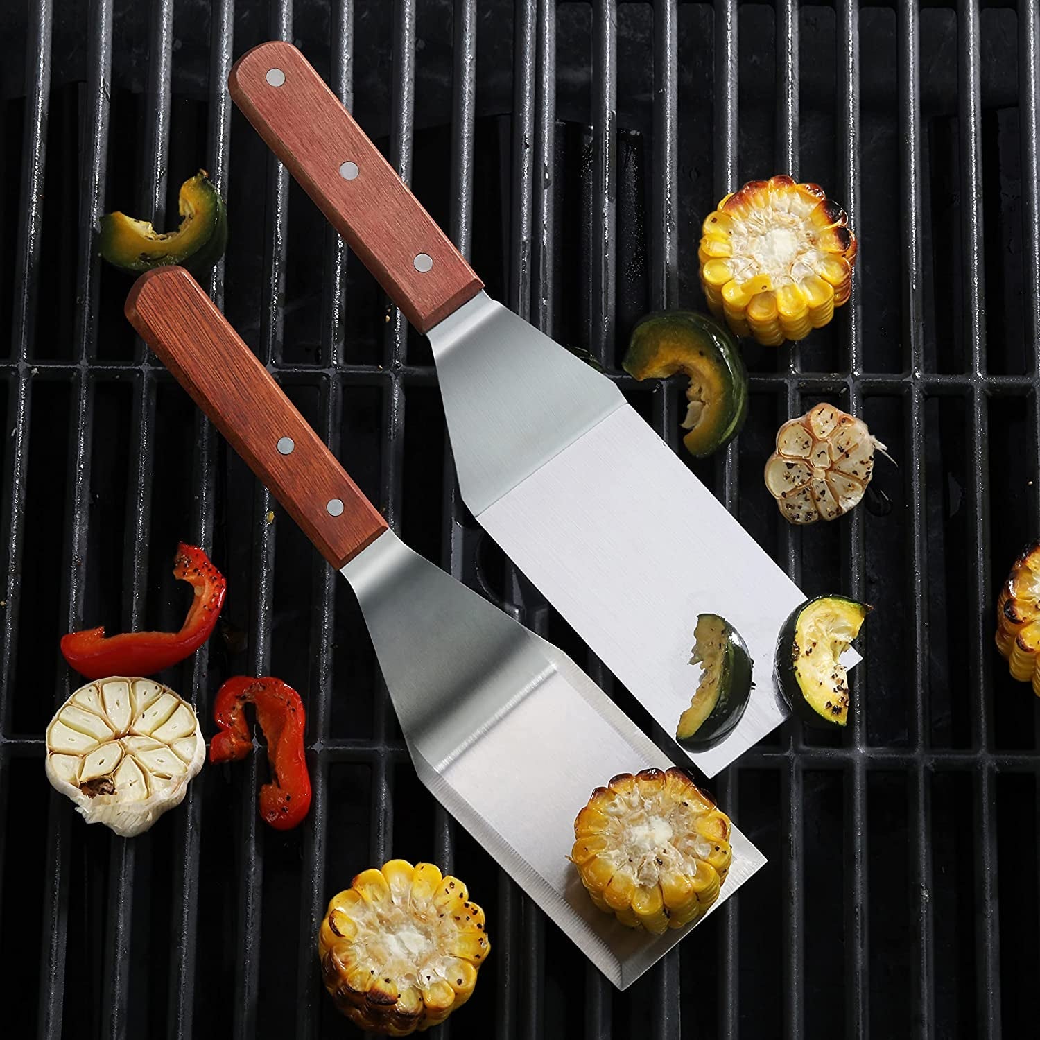 New Star Foodservice 36275 Wood Handle Grill Turner/Spatula. 12.5-Inch - Image 7