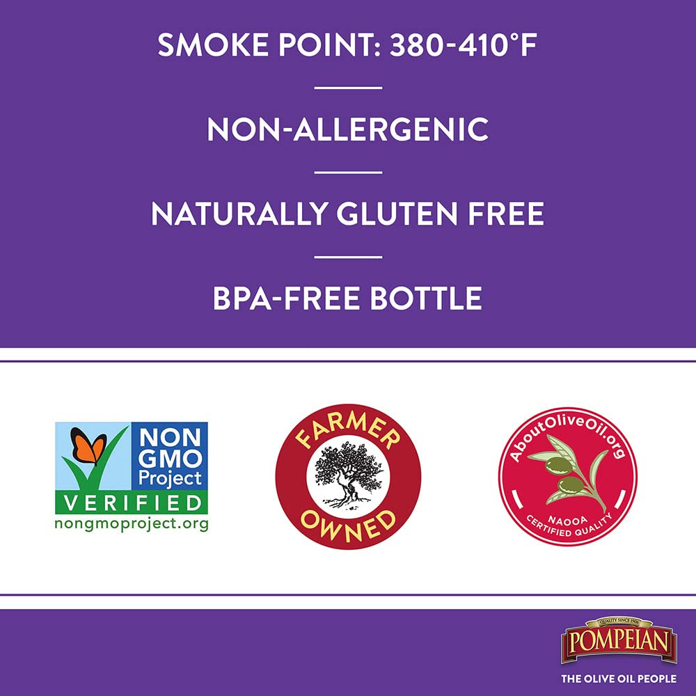 Pompeian Smooth Extra Virgin Olive Oil. Contains Polyphenols. First Cold Pressed. 101 Fl Oz - Image 5