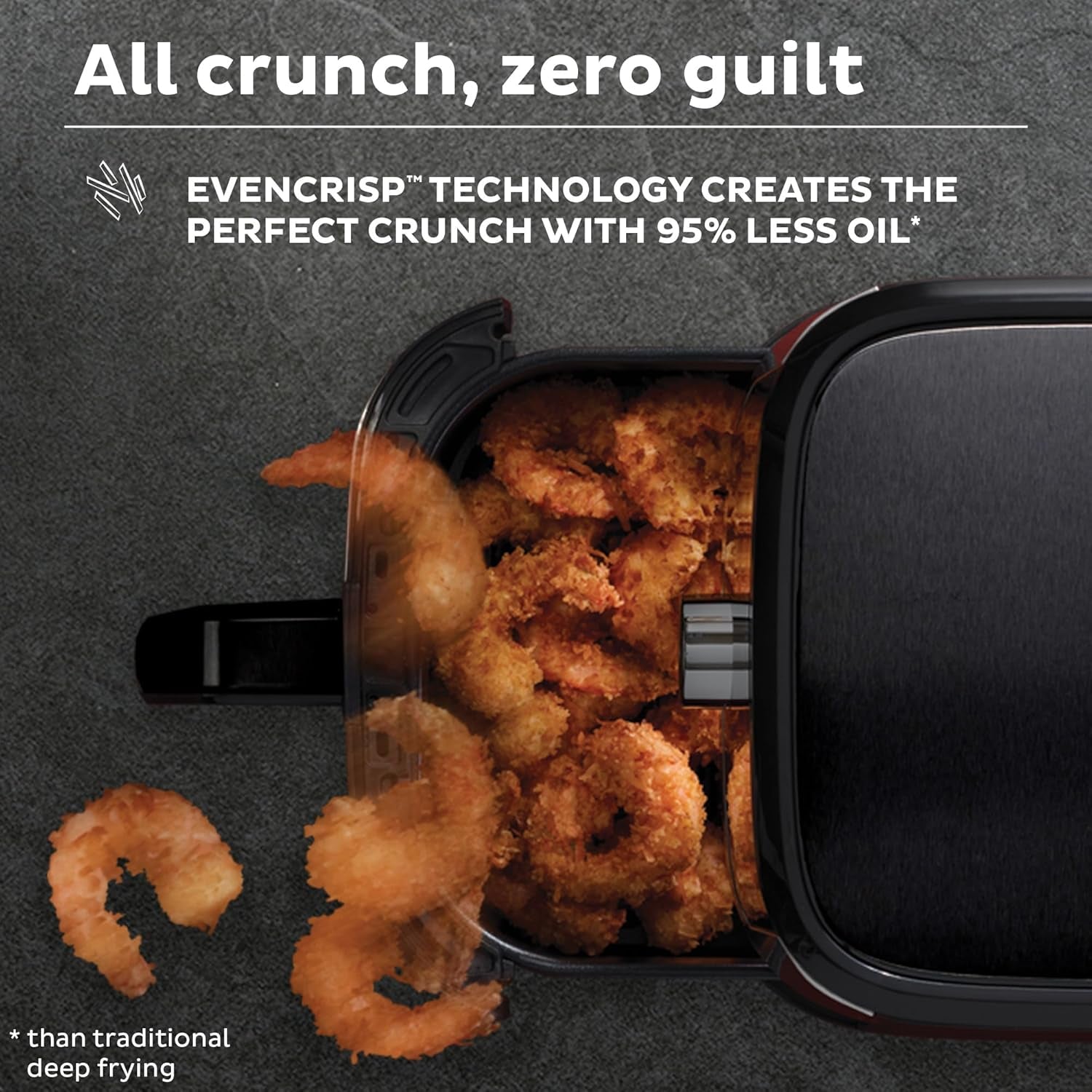 Instant Pot Vortex 6QT XL Air Fryer. 4-In-1 Functions That Crisps. Roasts. Reheats. Bakes for Quick Easy Meals. 100+ In-App Recipes. Is Dishwasher-Safe. from the Makers of Instant Pot. Black - Image 3