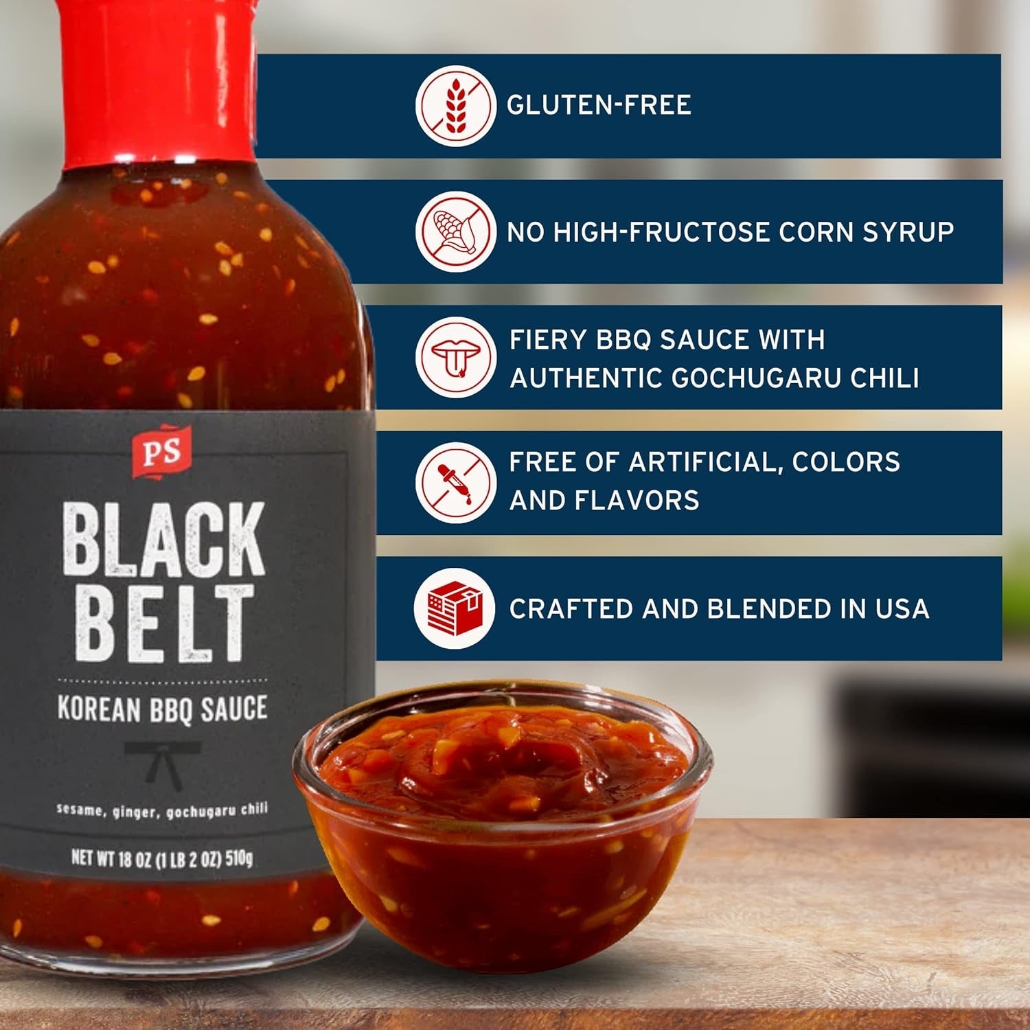 PS Seasoning Blackbelt Korean BBQ Sauce - Great on Beef Short Ribs. Pork Belly. Kabobs. Burgers. Salmon and More - Image 2