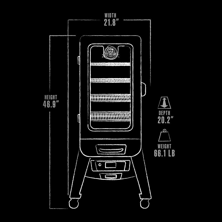 3-Series Digital Vertical Smoker. Silver Hammertone - Image 5