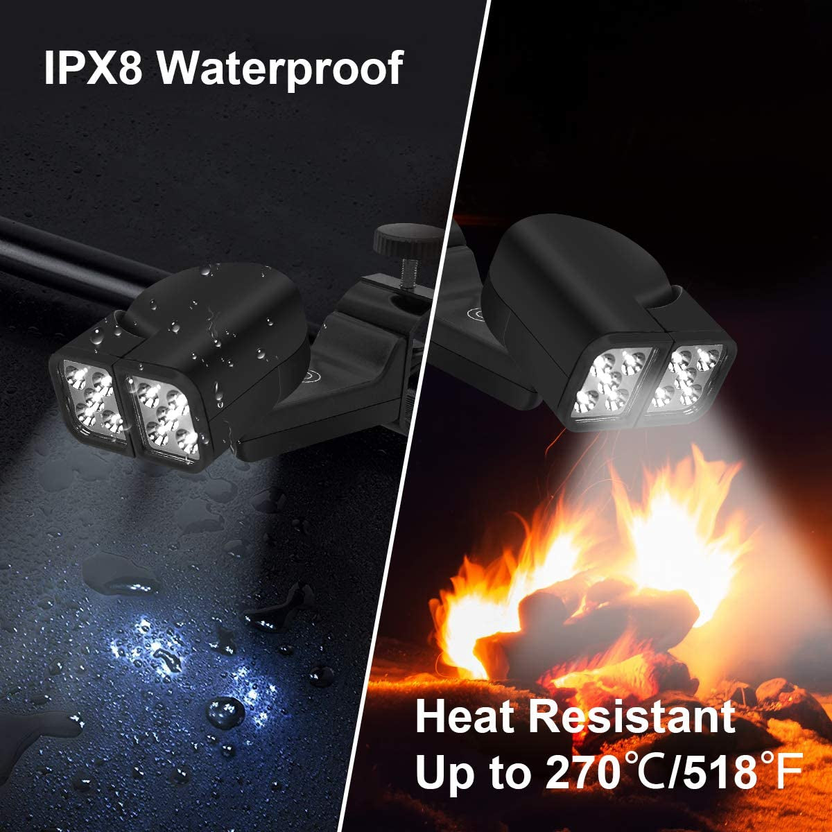 Barbecue Grill Light.Touch Switch with 10 Super Bright LED Lights. Which Can Be Rotated at Multiple Angles.Waterproof & Heat Resistant for Gas/Charcoal/Electric Grill Working/Reading/Camping/Bbq Pit - Image 5