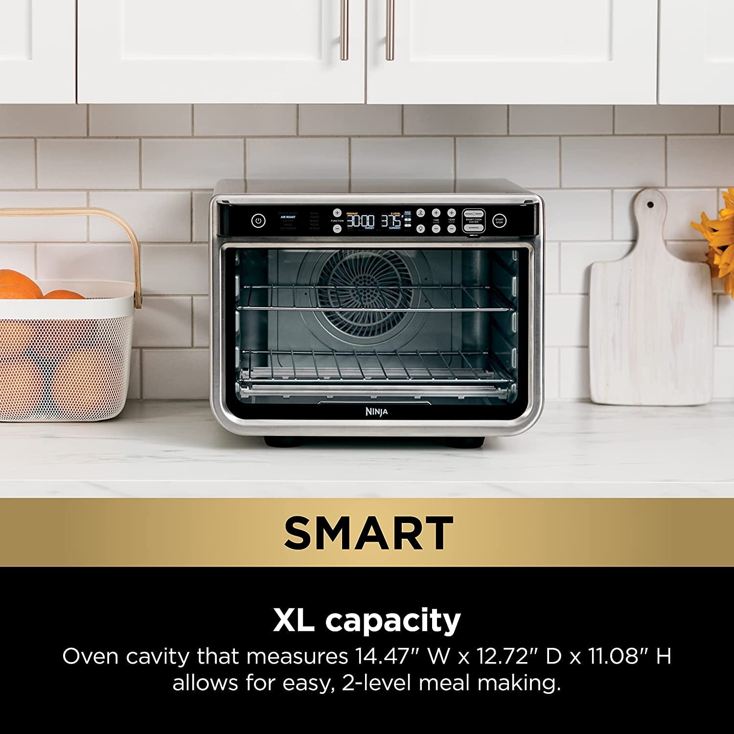 DT251 Foodi 10-In-1 Smart XL Air Fry Oven. Bake. Broil. Toast. Roast. Digital Toaster. Thermometer. True Surround Convection up to 450°F. Includes 6 Trays & Recipe Guide. Silver - Image 5