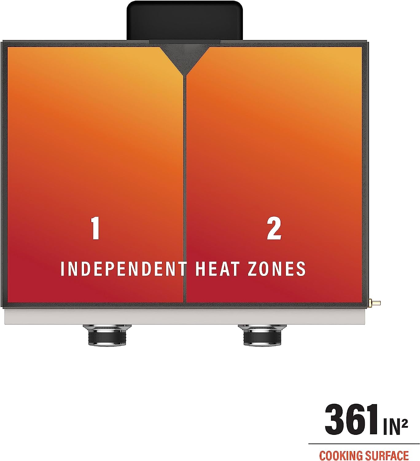 Tabletop Griddle. 1666. Heavy Duty Flat Top Griddle Grill Station for Camping. Camp. Outdoor. Tailgating. Tabletop – Stainless Steel Griddle with Knobs & Ignition. Black. 22 Inch - Image 5