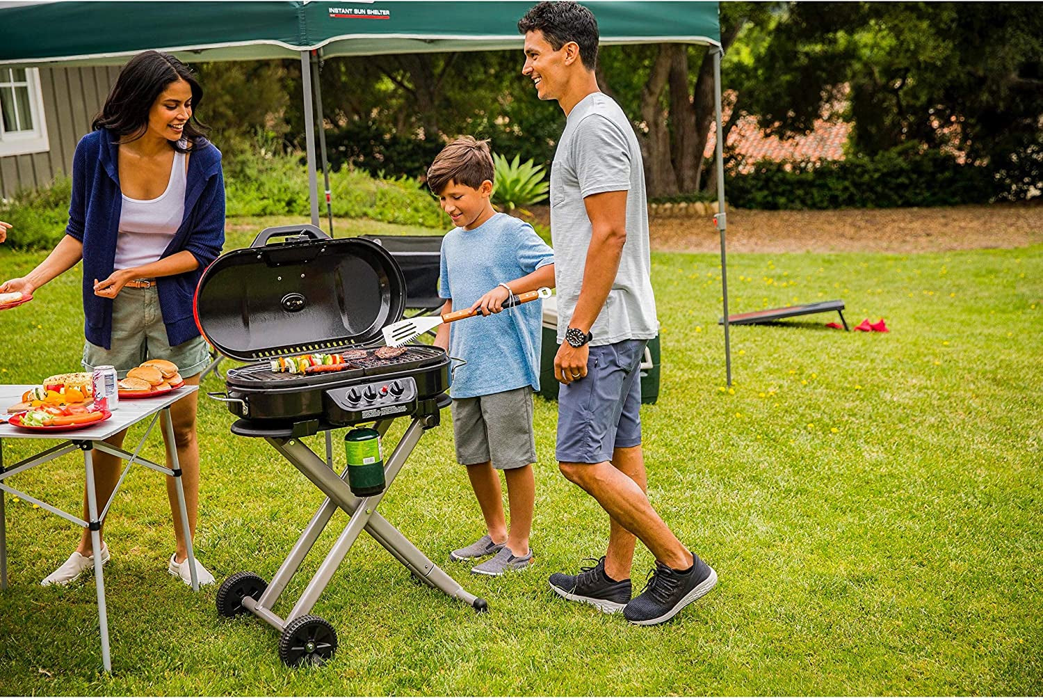 Coleman Roadtrip 285 Portable Stand-Up Propane Grill. Gas Grill with 3 Adjustable Burners & Instastart Push-Button Ignition; Great for Camping. Tailgating. BBQ. Parties. Backyard. Patio & More - Image 9