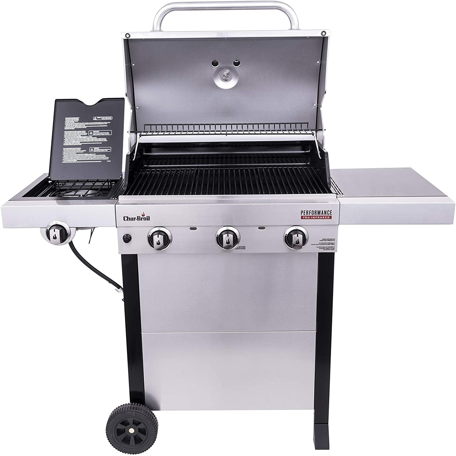® Performance Series™ Tru-Infrared Cooking Technology 3-Burner with Side Burner Cart Propane Gas Stainless Steel Grill - 463370719 - Image 5