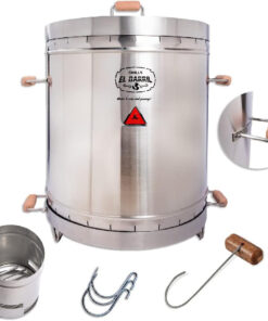EL BARRIL Grill & Smoker Barrel (EXTRA LARGE)| 100% Stainless Steel Barrel| You Can Grill. Smoke. Roast and Bake| Smokeless. Even Heat Distribution & Perfect Preservation for Your Meats