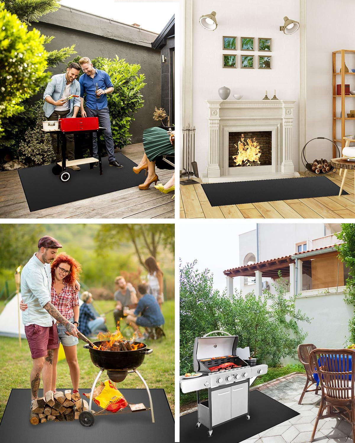 65 X 40 Inch Heavy Duty Large under Grill Mats for Outdoor Grill. Double-Sided Fireproof. Waterproof. Oil Proof Deck and Patio Protector Mat. BBQ Mat Grill Floor Mats Fireplace Fire Pit Mat - Image 7