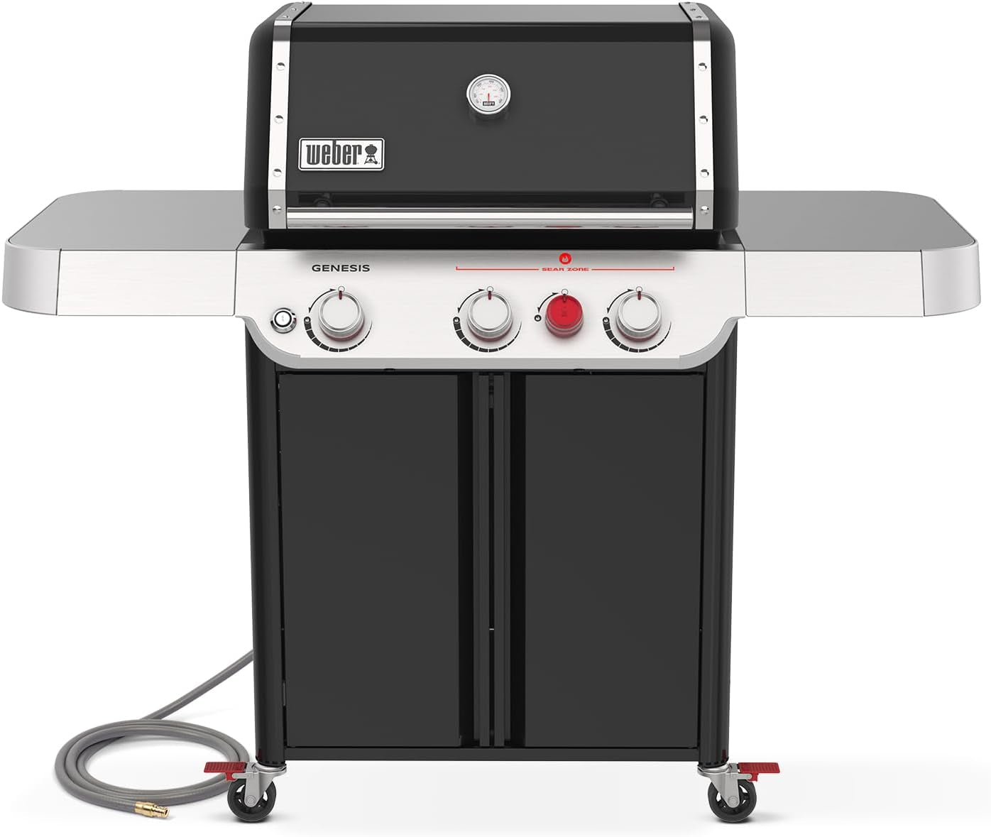 Weber Genesis E-325 Natural Gas Grill for Outdoor Cooking. 3 Burners. Black