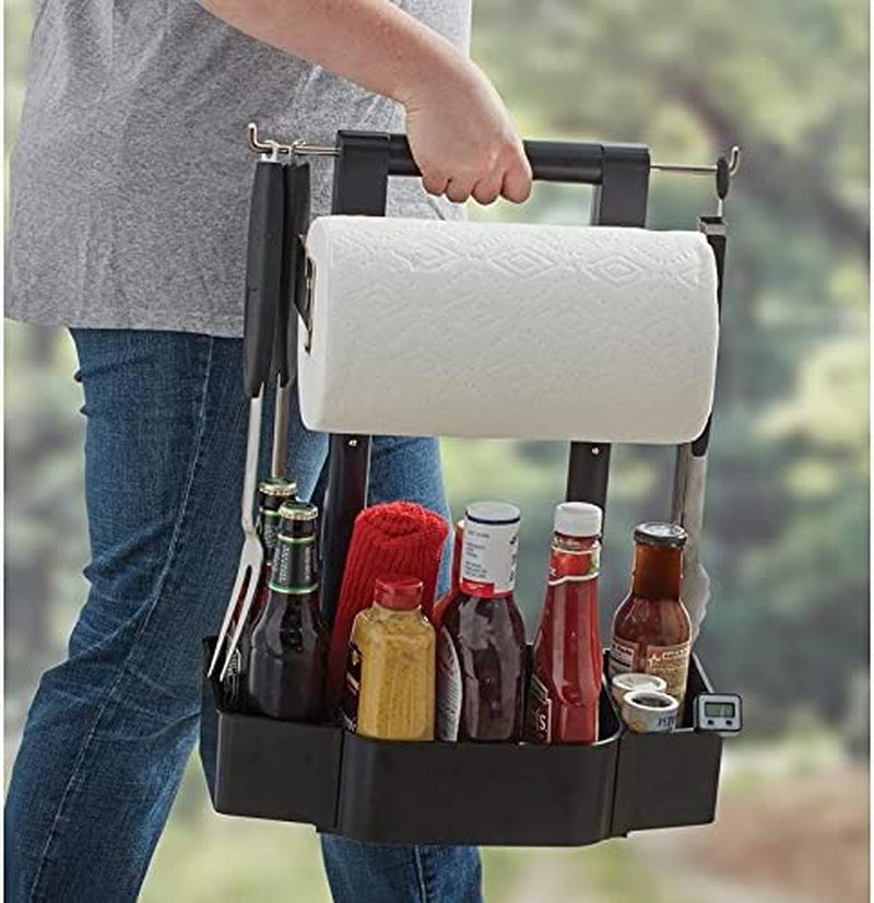 Adjustable Grilling Caddy | Store All Your Grilling Accessories in One Place | Roller Towel Holder | Reduce Mess While Grilling - Image 5