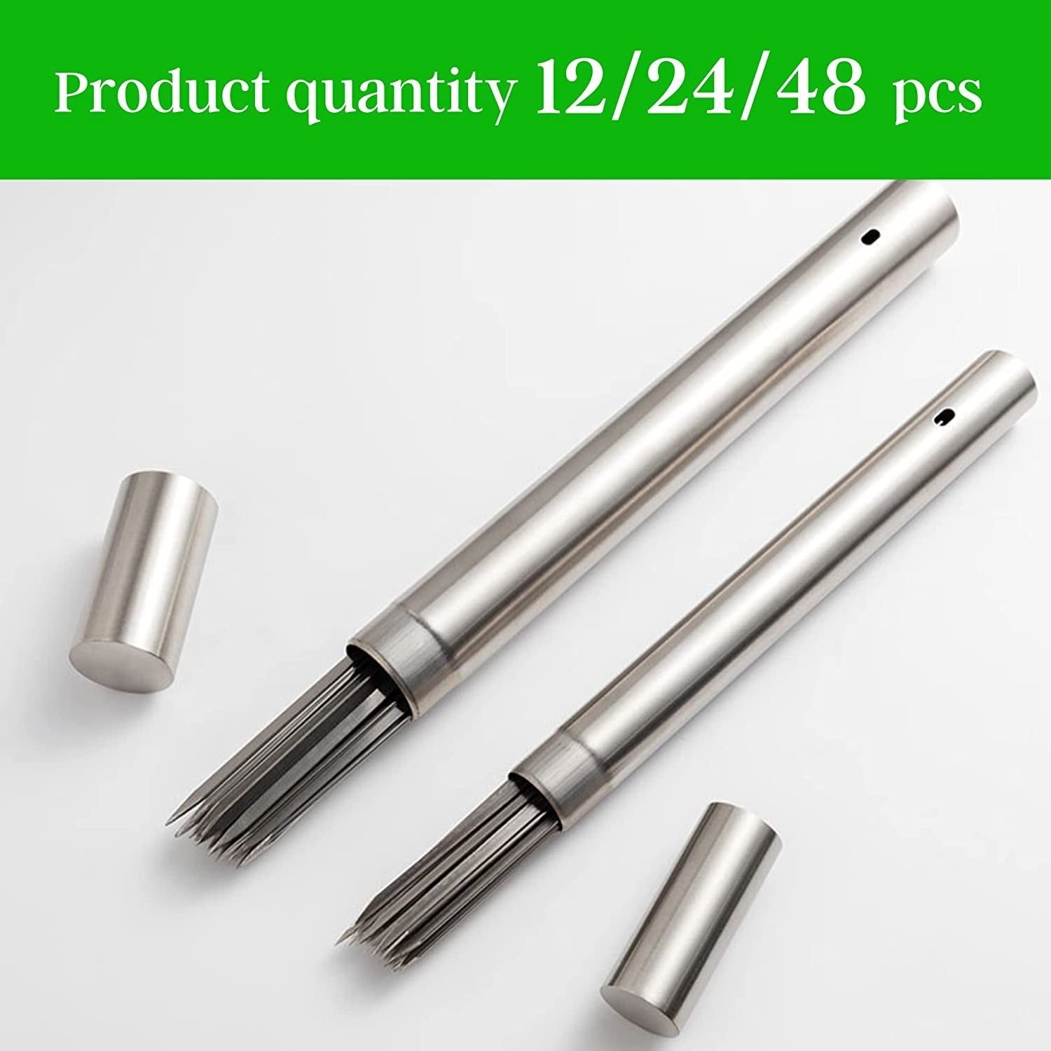 Killer'S Instinct Outdoors Flat Metal Grilling Skewers Wider Thicker Stainless Steel Reusable BBQ Sticks Barbecue Skewers 14''0.16''0.05'' Set of 24 Barbecue Sticks Metal Kebab Skewers for Grilling - Image 7