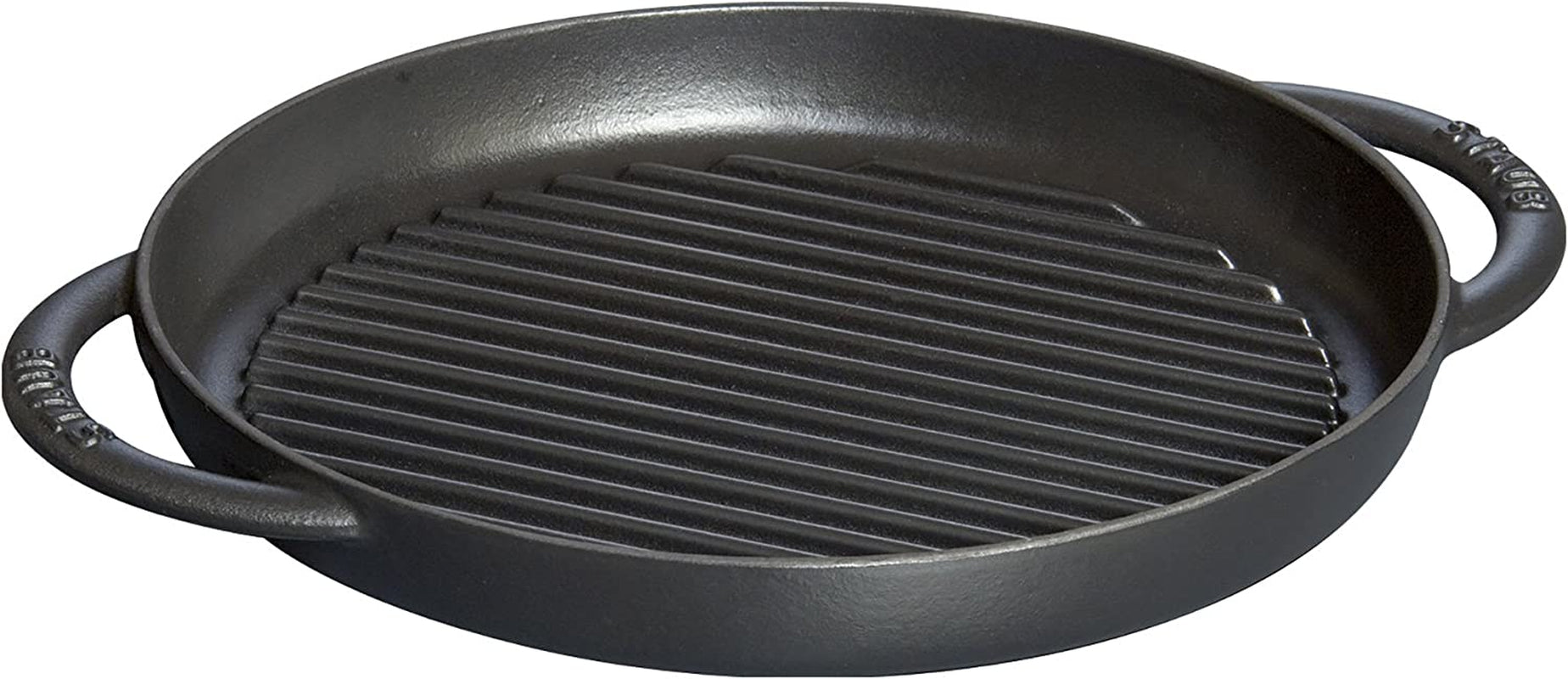Cast Iron 10-Inch Pure Grill - Black Matte. Made in France