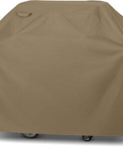 Unicook Grill Cover 60 Inch. Heavy Duty Waterproof Gas BBQ Cover with Sealed Seam. Rip and Fade Resistant BBQ Grill Cover. Compatible with Weber Charbroil and More Grills up to 58 Inch. Neutral Taupe