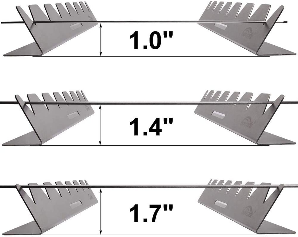 Goutime Stainless Steel Shish Kabob Skewer Rack with Storage Bag. Universal Barbecue BBQ Skewers Holder for Grill - Image 6