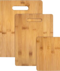 Totally Bamboo 3-Piece Bamboo Cutting Board Set – Reversible Kitchen Boards for Chopping. Cheese & Serving | Durable. Eco-Friendly Wood Cutting Boards