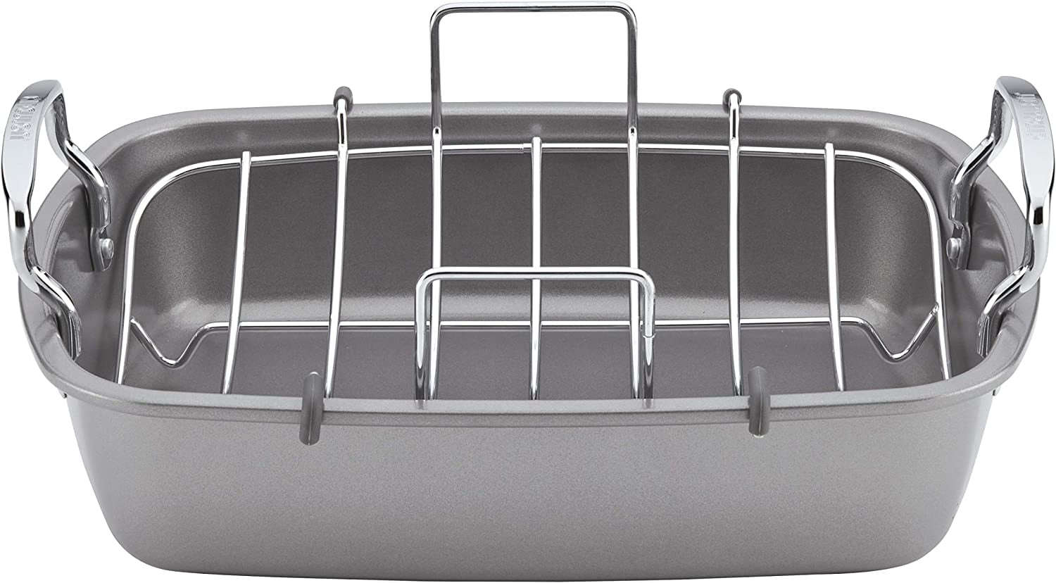 Circulon Nonstick Roasting Pan / Roaster with Rack - 17 Inch X 13 Inch. Gray - Image 12