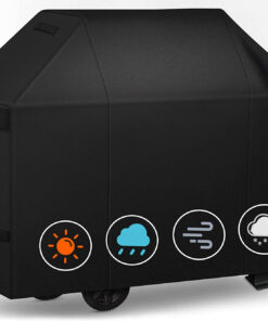 Icover Grill Cover. 600D Heavy Duty with Mesh Air Vent. 60 Inch Waterproof Barbecue Gas Smoker Cover. UV and Fade Resistant. for Weber Char-Broil Nexgrill Brinkmann and More