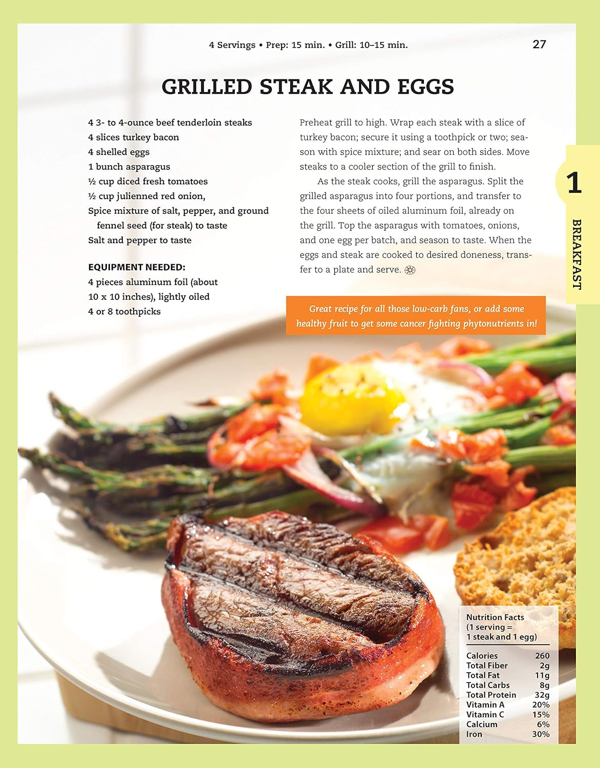 Char-Broil'S Grill Yourself Skinny (Creative Homeowner) 130 Delicious Grilling Recipes from Breakfast Pizza to Rack of Lamb. with Calories. Protein. Fat and Other Nutritional Facts for Each Recipe - Image 3