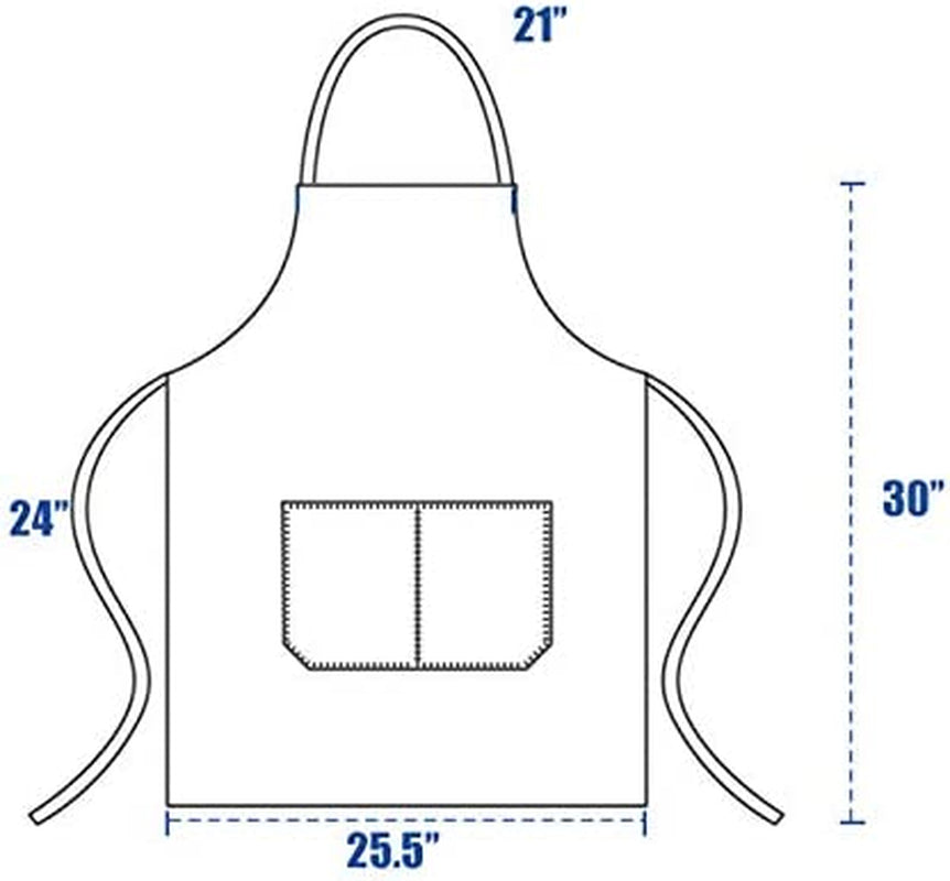 12 Pack Plain Bib Aprons with 2 Pockets - Blue Unisex Commercial Apron Bulk for Kitchen Cooking Restaurant BBQ Painting Crafting - Image 2