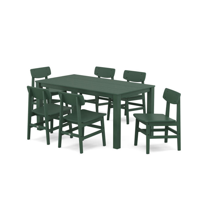 Polywood: Modern Studio Urban Chair 7-Piece Parsons Table Dining Set - Image 4