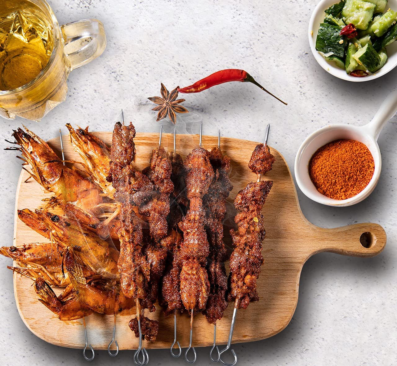 12 Inch Barbecue Skewers Metal BBQ Sticks.12Pack Stainless Steel Square Skewer.Kebob.Kabob Sets for Grill Outings Cooking (BBQ Skewers Square 12Inch-12P) - Image 3